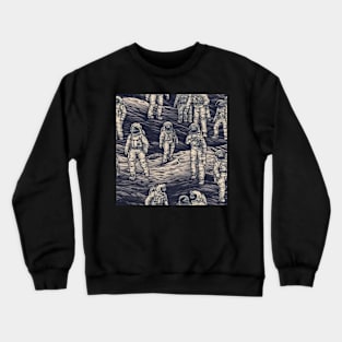 Astronaut Pattern Crewneck Sweatshirt